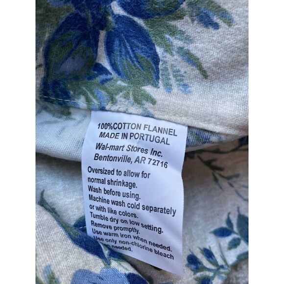 Flower Flannel Bed Pillow Case Set Made In Portigual - Picture 3 of 6